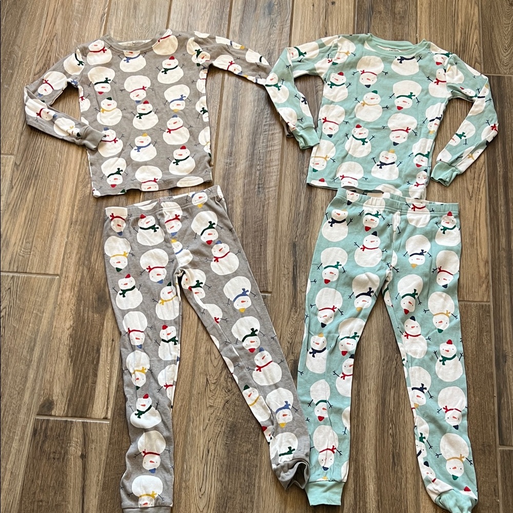 Carter's Snowman Pajama Set - Gray and Green